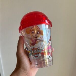 Paw Patrol Red and Clear Kids Tumbler Sippy Dome Cup